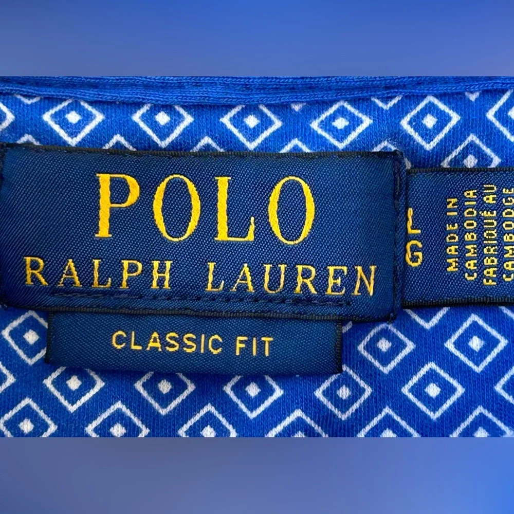 Polo Ralph Lauren Men’s Polo Shirt Diamond Pattern‎ Size Large